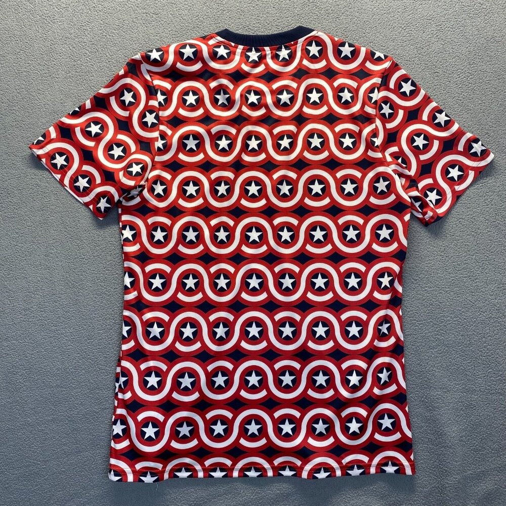 Adidas Marvel‎ Captain America Shirt Size M Slim Fit Red White & Blue mens NEW - Picture 2 of 16